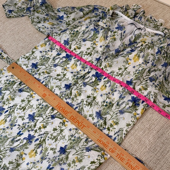 Greylin Floral Print Belted Long Sleeve Mini Dress, NWT, Size Small - Picture 6 of 10